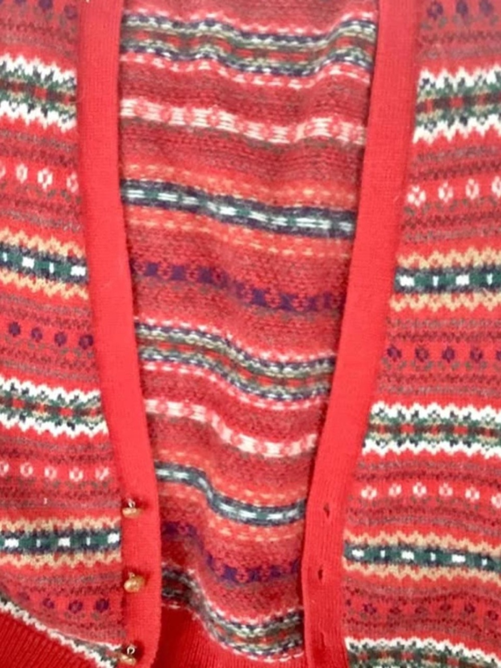 1970's Vintage Fair Isle 100% Shetland Wool Vest - Picture 2 of 4